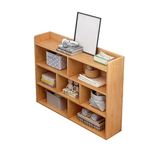 plplaaoo Nachttisch Einfache Multi -Kompartiment 10 Würfel Open Storage Organizer verdickte Dichtebrett Langes Streifen Schlafzimmer Aufbewahrungsregal für kleine Räume Modernes Wohnkultur von plplaaoo
