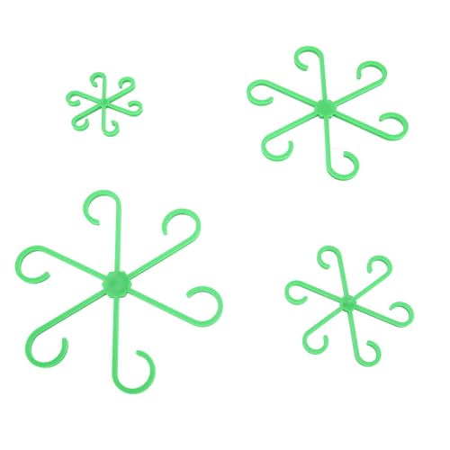 plplaaoo Pflanzenstammhalter setzen robuste Wiederverwendbare wasserdichte Rebestütze Clips für Kletterpflanzen Hausgarten Gewächshaus Balkon 4pcs Verschiedene Größen Plastik (Grün) von plplaaoo