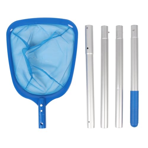 plplaaoo Pool -Skimmer -Netz mit verstärktem Rahmen Großer Öffnung Schnell Reinigung Swimming Pool Skimmer Net für Teiche Spas Whut Tubs Kunststoff 42 x 27,5 cm 138,5 cm Stange von plplaaoo