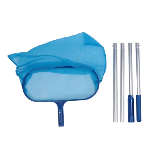 plplaaoo Professionelles Poolreinigungskit Langlebiger Einstellbarer Blatt -Skimmer -Netzwerk mit 4 Stangen für Swimmingpool -Wartung Kunststoff Kunststoff von plplaaoo