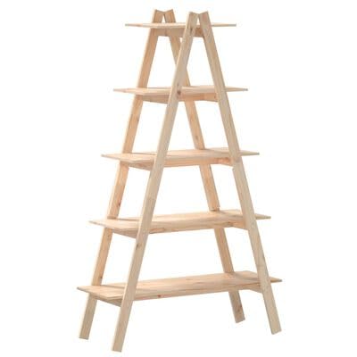 plplaaoo Regal mit 5 Böden A-Form 110x40x180,5 cm Massivholz Kiefer von plplaaoo