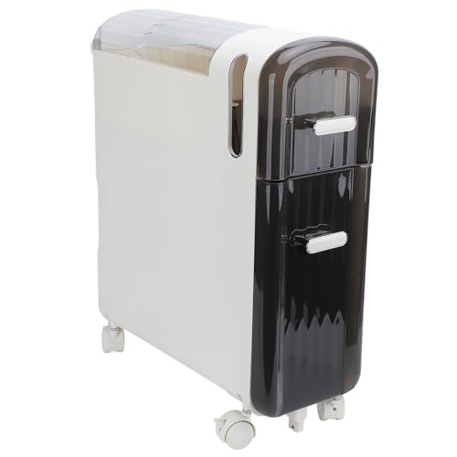 plplaaoo Schmaler Speicherschrank Mehrzweck moderner einfacher Design Schubladen Typ 2 Tier schlanker Badezimmerlagerschrank für Badezimmer Küche (Transparent) von plplaaoo