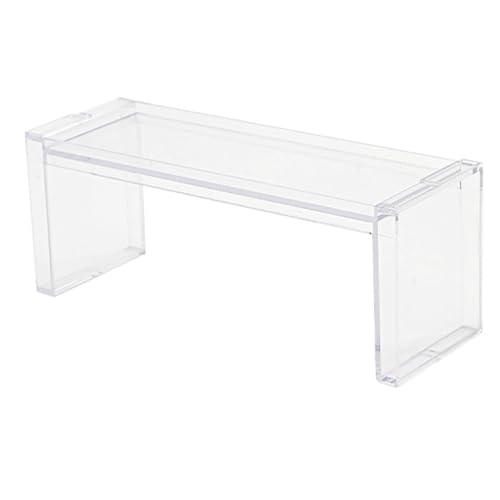 plplaaoo Schreibtisch Speicherregal Transparent Stapelbares Kunststoff -Desktop -Organizer -Display -Regal für kosmetische Figur -Puppe von plplaaoo
