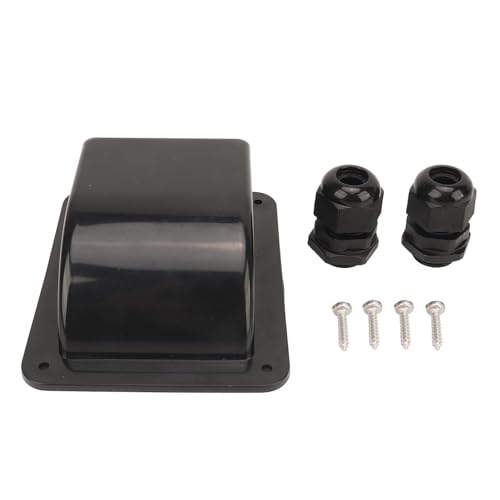plplaaoo Solar -Kabel -Eingangsdrüsenbox wasserdichtes Bauchgehäuse für RV -Boot Yacht Camping -Reiseplatte 6 mm² bis 12 mm² Kabelgröße (Schwarz) von plplaaoo