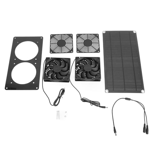plplaaoo Solar angetriebener Auspuffventilator 10W 18 V Abs Winddicht regendes Solarpanel Dual Lüfter -Lüftungskit für Pet House Chicken Coop Gewächshaus plplaaoo Solar angetriebener Auspuffventilator 10W 18 V Abs Winddicht regendes Solarpanel Dual Lüfter -Lüftungskit für Pet House Chicken Coop Gewächshaus von plplaaoo