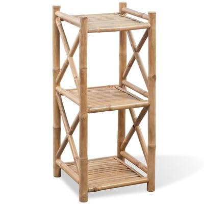 plplaaoo Standregal mit 3 Böden Quadratisch Bambus von plplaaoo