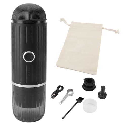 plplaaoo Tragbare Kaffeemaschine Selbstheizung Automatische Extraktion Kleine USB Electric Coffee Maker für Auto Camping Travel RV Wanderbüro (Schwarz) von plplaaoo