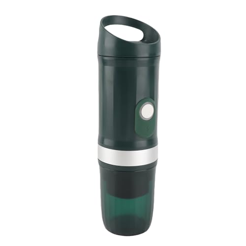 plplaaoo Tragbare elektrische Espresso Kaffeemaschine Schnurlose Wärme und kaltes Gebräu 250 ml Single -Serve -Mini -Kaffeemaschine mit 3in1 Kaffeepulver N -Kapsel DG -Kapsel 20Bar Pump (Grün) von plplaaoo