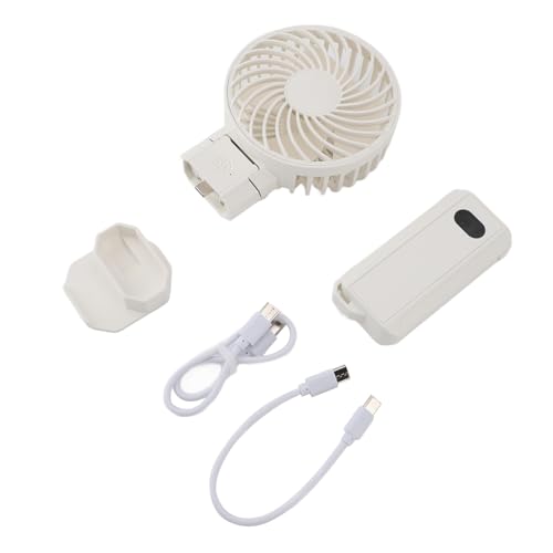 plplaaoo Tragbarer Handheld -Lüfter wieder aufladbarer batteriebetriebener Mini -Schreibtisch -Lüfter mit Power Bank 3 Geschwindigkeit einstellbares faltbares Design für Reisen im Freien von plplaaoo