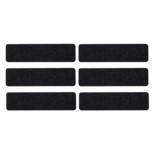 plplaaoo Treppenmatte Selbstklebstoff Wiederverwendbare Nicht -Schlupf -Treppenstufen für Innenräume Outdoor Stufen Sicherheit 6 Pack schwarz 17 x 5 Zoll (Schwarz) von plplaaoo