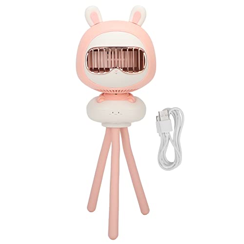 plplaaoo USB -Fan -Kinderwagenlüfter Blatteless 4 Windgeschwindigkeit Mini Tragbarer Lüfter für Outdoor Camping (Kaninchen) von plplaaoo