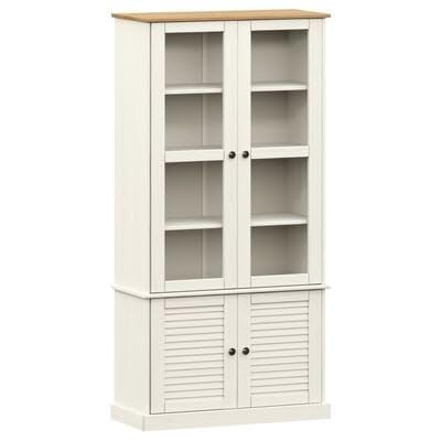 plplaaoo Vitrine VIGO Weiß 85x35x170 cm Massivholz Kiefer plplaaoo Vitrine VIGO Weiß 85x35x170 cm Massivholz Kiefer von plplaaoo