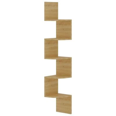 plplaaoo Wand-Eckregal Sonoma-Eiche 19x19x123 cm Holzwerkstoff von plplaaoo