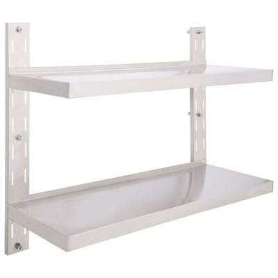plplaaoo Wandregal mit 2 Ablagen Edelstahl 100x30 cm plplaaoo Wandregal mit 2 Ablagen Edelstahl 100x30 cm von plplaaoo