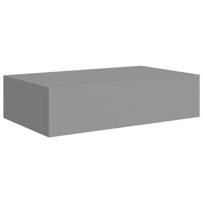 plplaaoo Wandregal mit Schublade Grau 40x23,5x10 cm MDF plplaaoo Wandregal mit Schublade Grau 40x23,5x10 cm MDF von plplaaoo