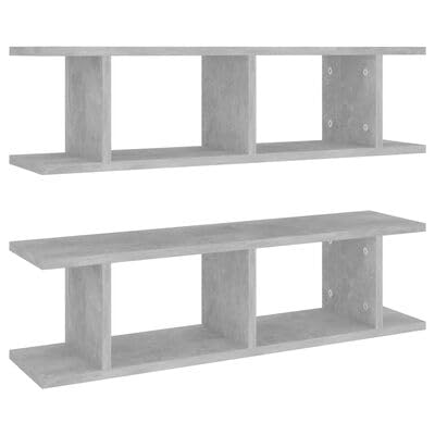 plplaaoo Wandregale 2 STK. Betongrau 75x18x20 cm Holzwerkstoff plplaaoo Wandregale 2 STK. Betongrau 75x18x20 cm Holzwerkstoff von plplaaoo