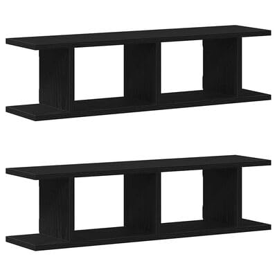 plplaaoo Wandregale 2 STK. Schwarz Eichen-Optik 75x18x20cm Holzwerkstoff plplaaoo Wandregale 2 STK. Schwarz Eichen-Optik 75x18x20cm Holzwerkstoff von plplaaoo