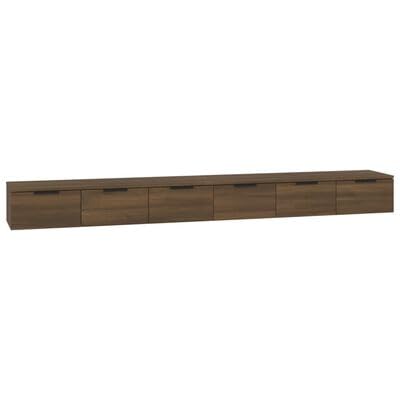 plplaaoo Wandschränke 2 STK. Braun Eiche-Optik 102x30x20cm Holzwerkstoff von plplaaoo