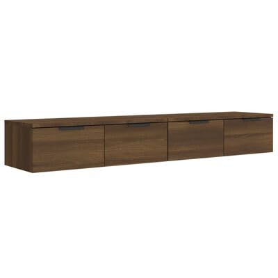 plplaaoo Wandschränke 2 STK. Braun Eichen-Optik 68x30x20cm Holzwerkstoff von plplaaoo