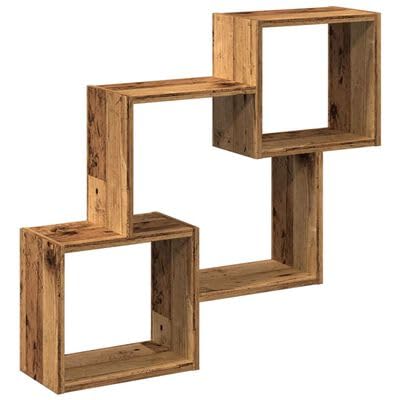 plplaaoo Wandschrank 78x18x71 cm Altholz-Optik Holzwerkstoff von plplaaoo