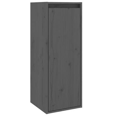 plplaaoo Wandschrank Grau 30x30x80 cm Massivholz Kiefer von plplaaoo