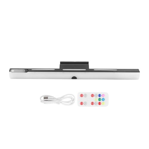 plplaaoo Wiederaufladbare Lichtstange RGB Magnetverstellbare Farbtemperatur Helligkeit Rotatierwinkel 1800 mAh Batterie für den Schrankschrankschreiber ABS 30 cm 190g (Schwarz) von plplaaoo