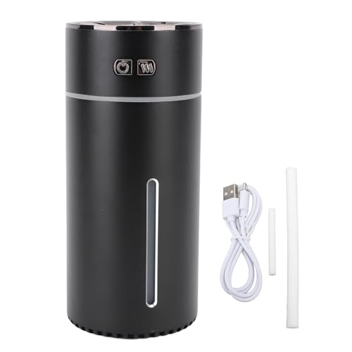 therapy Machine Dual Spray Tragbares Smart Car Lufterfrischer Diffusor -Luftbefeuchter mit 300 ml Kapazität Wassertank einstellbarer Nebel für Autobüro -Aluminiumlegierung ABS PP (Schwarz) von plplaaoo