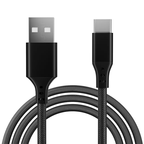 Ladekabel für Huawei P40/P40 Pro/P40 Lite/P30/P30 Pro/P30 Lite/P20/P20 Pro/P20 Lite/P Smart 2021 [2M] 3A Nylon geflochtenes USB auf USB C Ladekabel Datenkabel Schnellladekabel (schwarz) von pluX