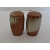 Frankoma Desert Oder Plainsman Gold Salz Und Pfeffer Set Braun 3 & 4 Holes von pluckylucky