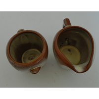 Frankoma Milchkännchen Und Zuckerdose Desert Gold Brown 5Da 5Db Auf Der Unterseite von pluckylucky