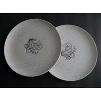 Spode China/Copeland Made in England Singendes Grasmuster 2 Salatteller von pluckylucky