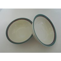 Suppe Oder Müsli Schale Steingut Pfaltzgraff Juniper Muster Usa 1990-Zwei von pluckylucky