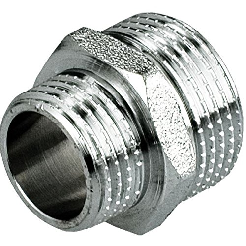 1/2"x 3/8" BSPT-Außengewinde Reduzierstück Union Armaturen aus Messing verchromt von plumbing4home