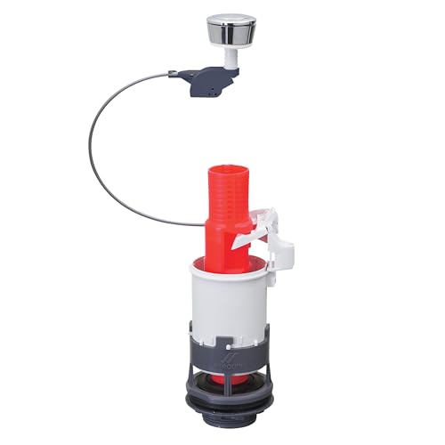 Wirquin MD+00 WC-Spülmechanismus, einfache Spülung, Kabel-Spülung, MD, grau und rot von Wirquin
