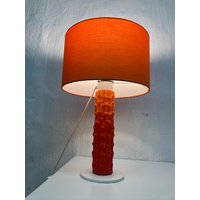 70S Table Lamp in Orange Space Age Design von plutorakerCom