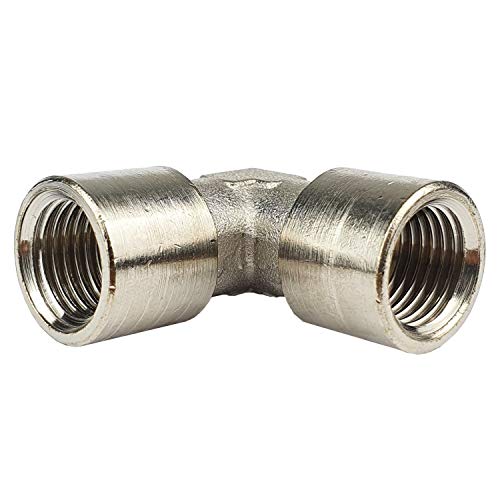 90° - Winkel M 5 Innengewinde 16 bar Gewindefitting Messing vernickelt Verbindungsstück Fitting von pneumatik-24.de