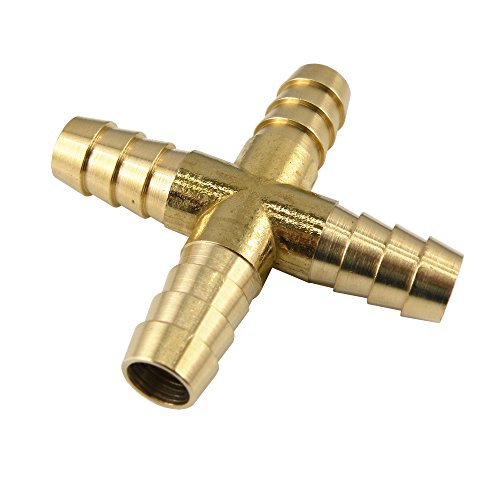 T-Schlauchverbinder, Y-Schlauchverbinder, Kreuz-Schlauchverbinder Messing (9 mm, Kreuz-Schlauchverbinder) von pneumatik-24.de