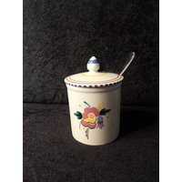 Schöne Vintage Poole Keramik Honig Pot.jam Pot.preserve Pot.deco Stilisiertes Laub Retro von pobkinsemporium