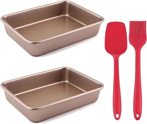 2PCs Rechteck Kuchen Blech, Antihaft Backgeschirr Backgeschirr Backgeschirr, Gebäck Backblech Ofen Küche, Toast Brot Kuchen Blech Pfanne Form, Rechteckige Backform, Löffel für Ölbürste 28*22.6*4.3CM 2PCs Rechteck Kuchen Blech, Antihaft Backgeschirr Backgeschirr Backgeschirr, Gebäck Backblech Ofen Küche, Toast Brot Kuchen Blech Pfanne Form, Rechteckige Backform, Löffel für Ölbürste 28*22.6*4.3CM von pobowlgarls