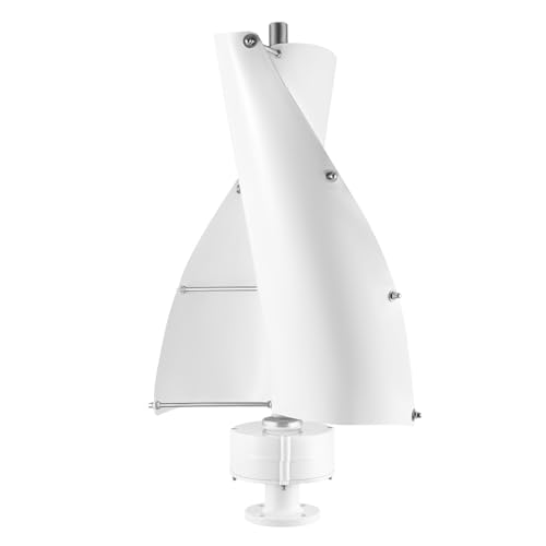 Vertikale Windgenerator, 100W 12V Windgenerator Freie Energie mit Steuergerät, 2 Klinge, Raddurchmesser 0.4m, 13m/s Windkraftanlage für Boote, Hütten von pochcicou