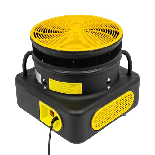 pochcicou Gebläse, 750W 230V Puppentänzer Gebläse mit 4 Räder, Druckventilator, Druckgebläse, 2800 U/Min Luftgebläse für Partys, Geschäfte (Gelb) von pochcicou