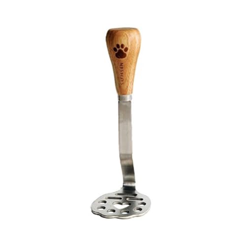 pofluany Edelstahl-Kartoffelstampfer, Kartoffelstampfer, Edelstahl-Bärenklauen-Pressstampfer mit Holzgriff, feinmaschiges Design, Küchenwerkzeug für Gemüse, Kürbis, Eier, Bohnen, Avocado Bär pofluany Edelstahl-Kartoffelstampfer, Kartoffelstampfer, Edelstahl-Bärenklauen-Pressstampfer mit Holzgriff, feinmaschiges Design, Küchenwerkzeug für Gemüse, Kürbis, Eier, Bohnen, Avocado Bär von pofluany