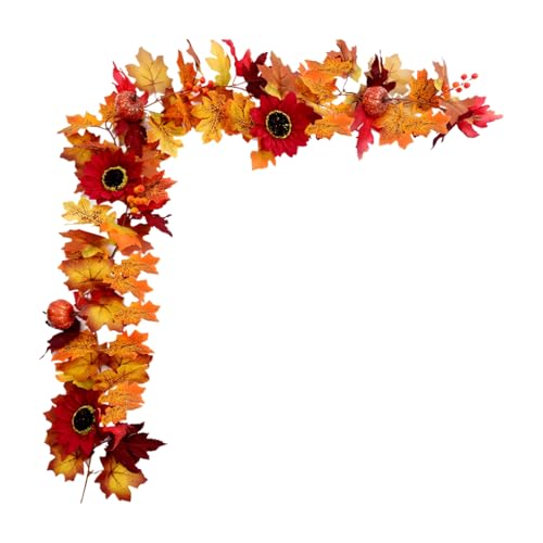 pofluany Künstliche Ahornblatt-Blumengirlande, Herbst, künstliche Ahornranken, Girlande, für Zuhause, Garten, Innen- und Außenbereich, Wandbehang, künstlicher Efeu, Halloween, Herbsternte, Festival, pofluany Künstliche Ahornblatt-Blumengirlande, Herbst, künstliche Ahornranken, Girlande, für Zuhause, Garten, Innen- und Außenbereich, Wandbehang, künstlicher Efeu, Halloween, Herbsternte, Festival, von pofluany