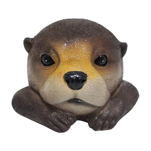 pofluany Otter-Kopf-Dekoration, schwimmende Otter-Kopf-Figur, Kunstharz, Bank-Biber-Statue, Modell, Skulptur, Ornament, Outdoor, Garten, Fluss, Teich, Schwimmbad, See-Dekoration A pofluany Otter-Kopf-Dekoration, schwimmende Otter-Kopf-Figur, Kunstharz, Bank-Biber-Statue, Modell, Skulptur, Ornament, Outdoor, Garten, Fluss, Teich, Schwimmbad, See-Dekoration A von pofluany