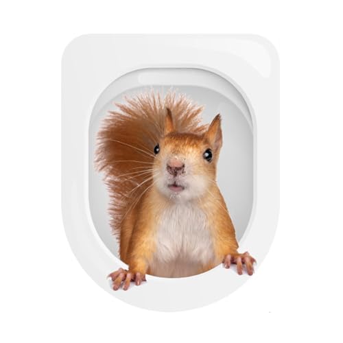 pofluany Wasserdichter Toilettenaufkleber, Baby-Waschbären-Aufkleber, Waschbär, Eichhörnchen, Toilettenaufkleber, abnehmbarer, selbstklebender wasserdichter PVC-Badezimmeraufkleber Eichhörnchen pofluany Wasserdichter Toilettenaufkleber, Baby-Waschbären-Aufkleber, Waschbär, Eichhörnchen, Toilettenaufkleber, abnehmbarer, selbstklebender wasserdichter PVC-Badezimmeraufkleber Eichhörnchen von pofluany