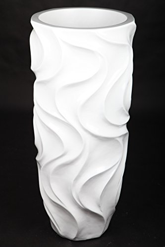 point home Blumentopf, Pflanzkübel aus Fiberglas, weiß, 91cm - für Innen von point home