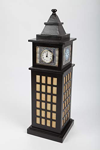 point home Design-Lampe Big Ben, LED Standleuchte mit Uhr, schwarz, 67cm von point home