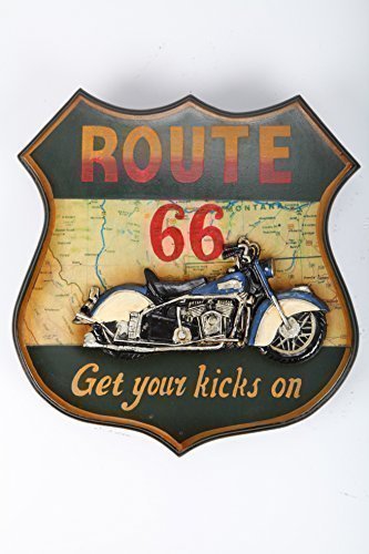 point home Design-Schlüsselschrank Route 66", Retro, schwarz, 40cm von point home