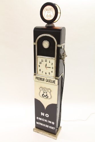 point home Design-Schrank Zapfsäule mit Uhr + Licht, Retro, schwarz, 187cm point home Design-Schrank Zapfsäule mit Uhr + Licht, Retro, schwarz, 187cm von point home