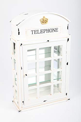 point home Design-Wandschrank Telephone, Regal aus Holz/Glas, Lifestyle-Möbel im Retrolook, Weiss, 65cm point home Design-Wandschrank Telephone, Regal aus Holz/Glas, Lifestyle-Möbel im Retrolook, Weiss, 65cm von point home